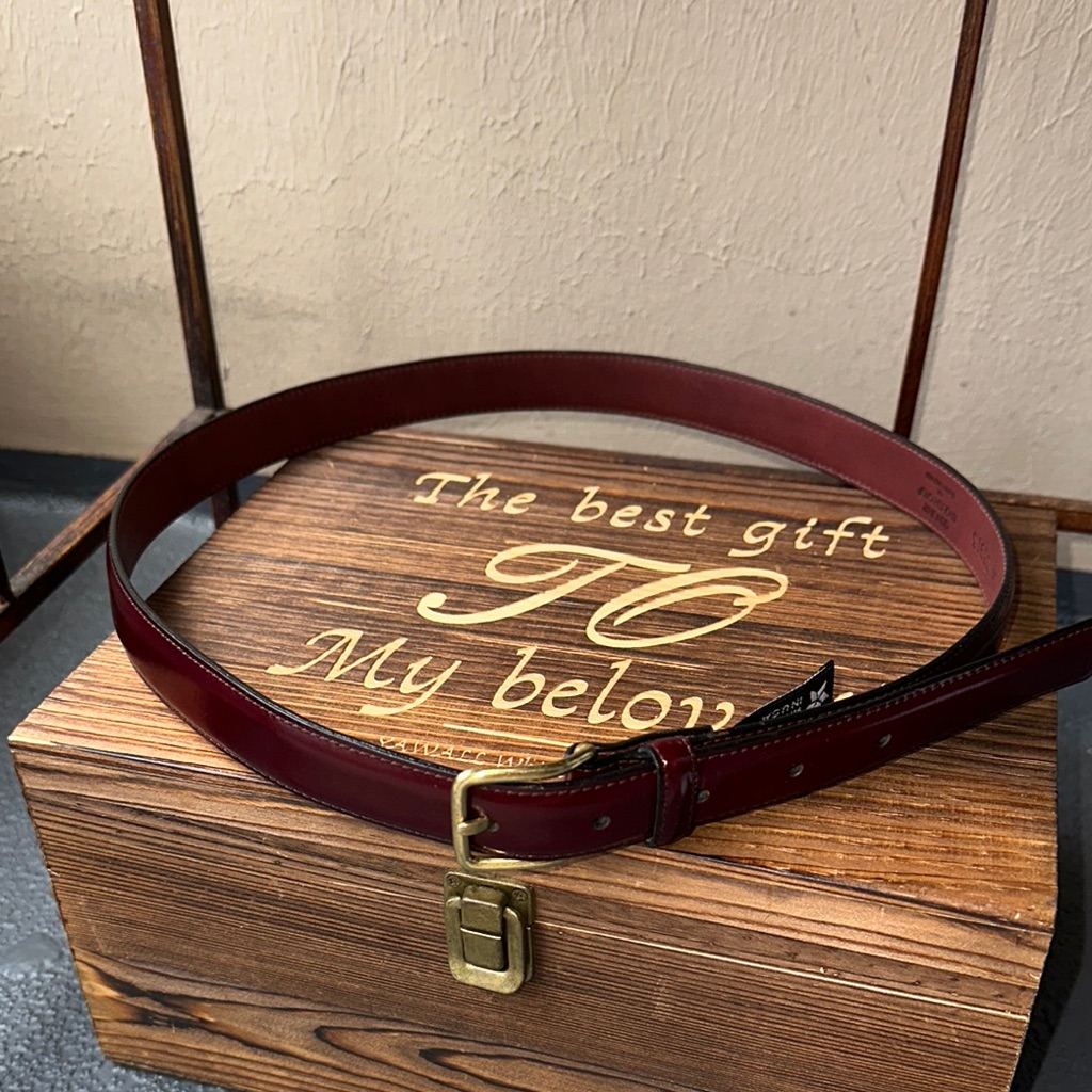 Brighton Leather Belt, Gold Buckle